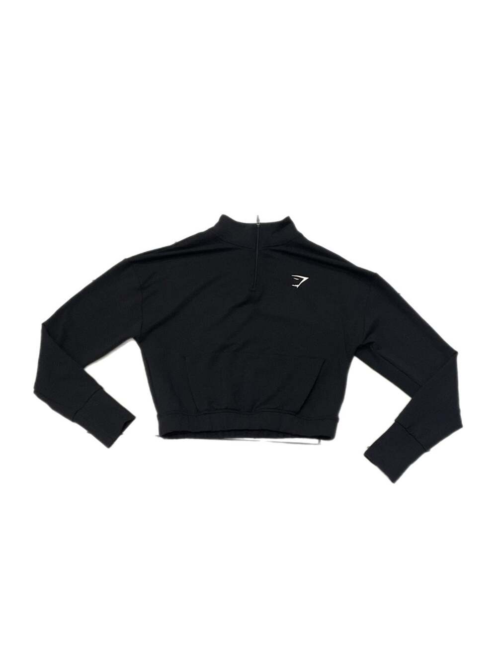 Gymshark Black Cropped Quarter Zip Pullover